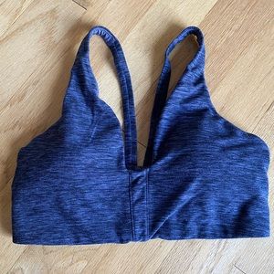 Victoria’s Secret Plunge Neck Sports Bra, Dark Gray, Size Small, Light Impact